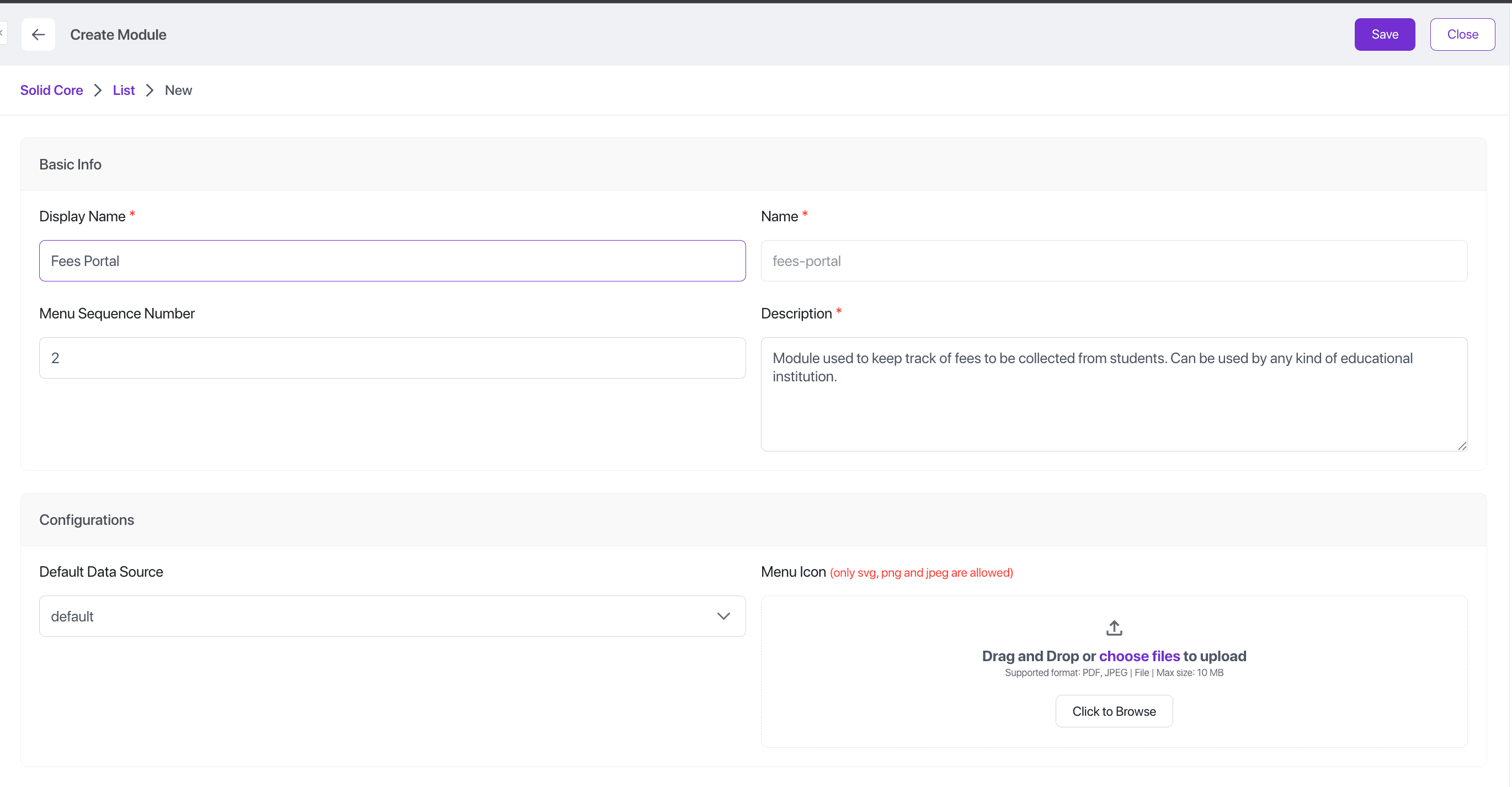 Create Module