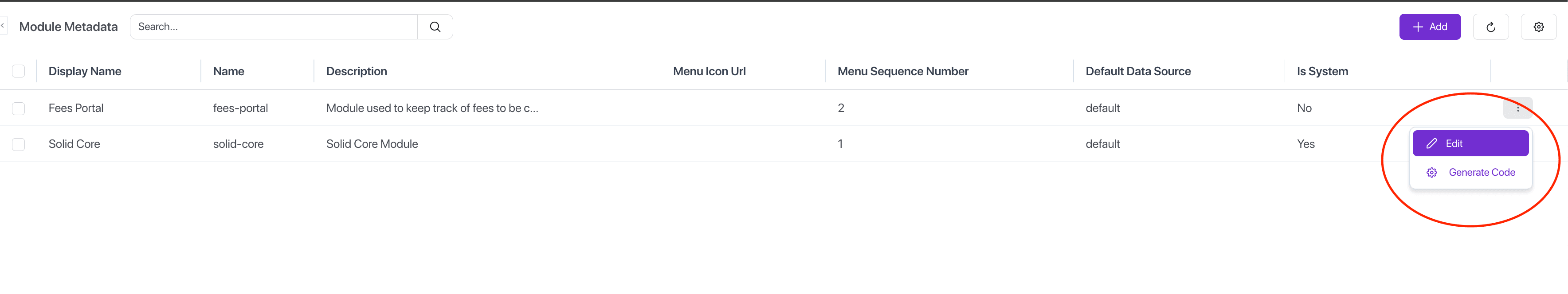 Generate Module Code