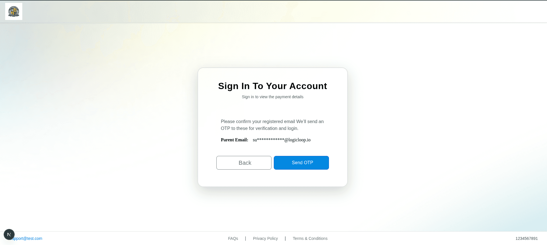 Initial Payment Notification Email