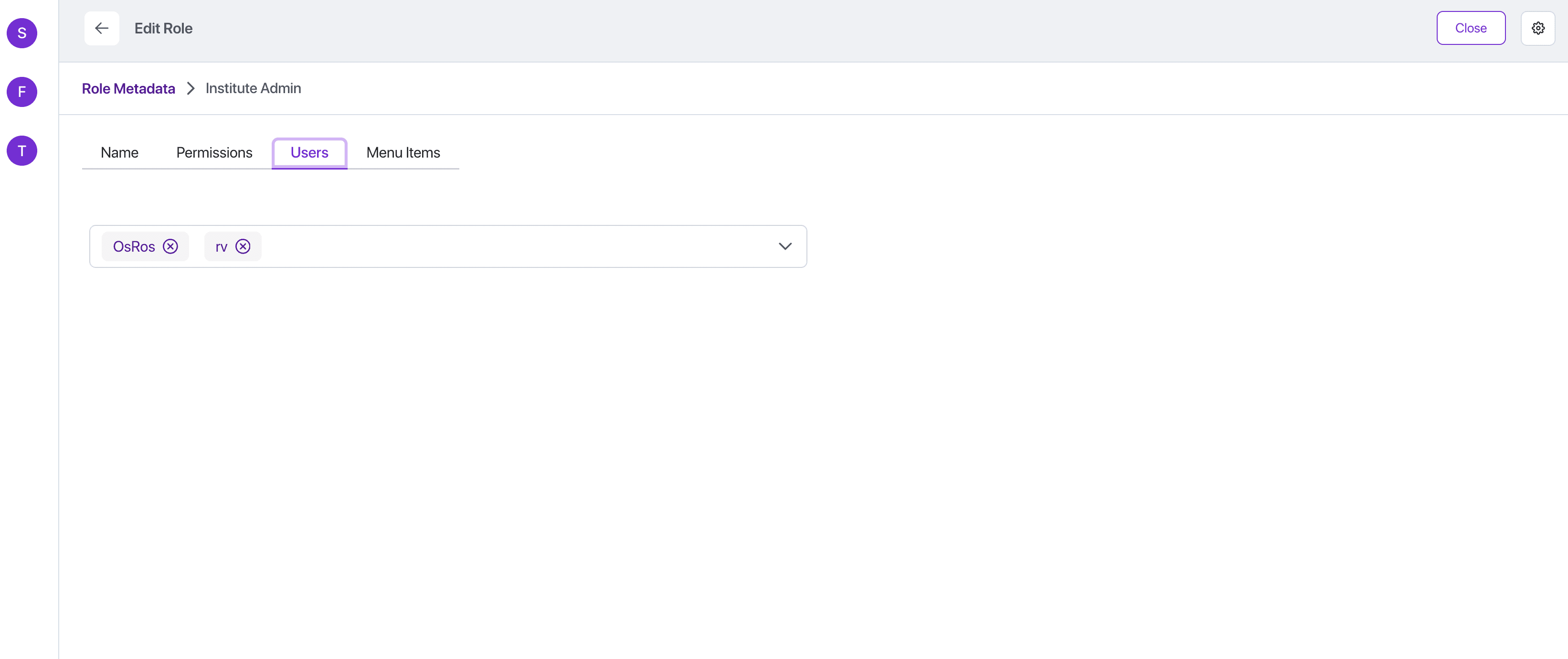 Assigning Users to Role